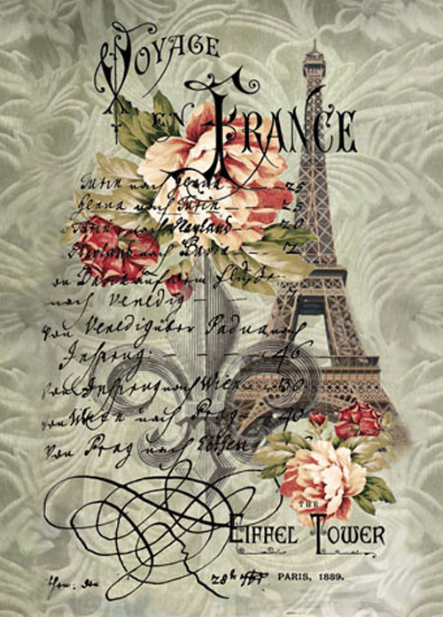 Huopa kuviollinen A5, France - Askarteluhuovat ja vanu - FLSS-ST34 - 1