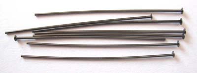 Korupiikki litteä 45mm Musta/antrasiitti - Korunosat ja korutarvikkeet - 12092-9234 - 1