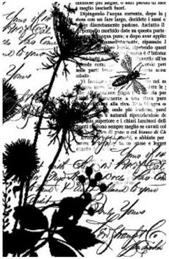 Kumileimasin 7x11cm Teksti ja ampiainen - Akryyli- ja kumileimasimet akryylipalaan - WTKCC74 - 1