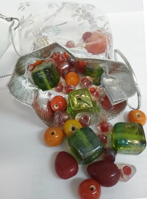 Lasihelmilajitelma 50g Sadonkorjuu - Lasihelmet - B904 - 1