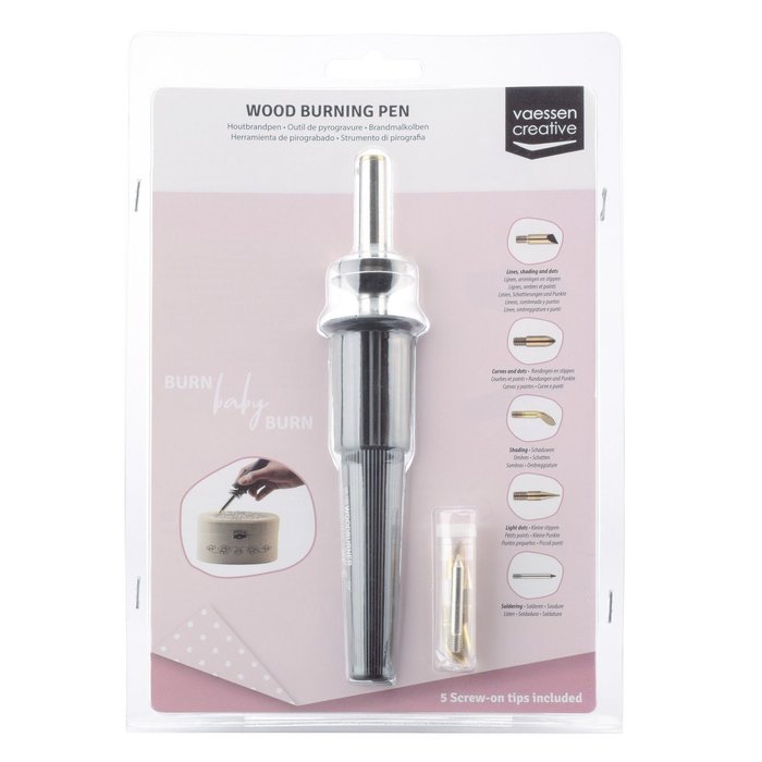 Polttomerkintäkynä, 5 polttokärkeä - Työvälineet, erikoishinnoitellut - 21354 - 1