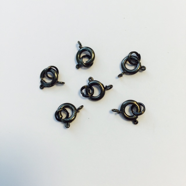 Rengaslukko+kaksoisrengas Musta/Antra- - Korunosat ja korutarvikkeet - 12092-9244 - 1