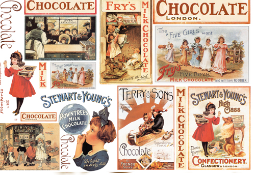 Riisipaperi 48x33cm Chocolate cardboards - Riisi- ja decoupage-paperit - DFS104 - 1