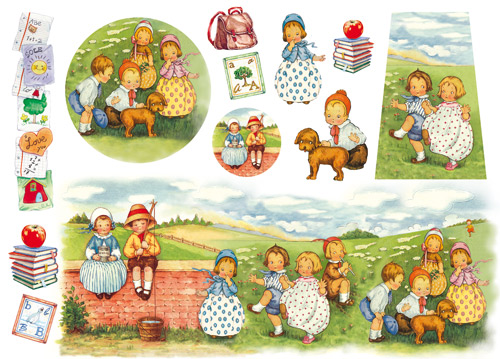 Riisipaperi 48x33cm Sweet Baby - Riisi- ja decoupage-paperit - DFS144 - 1