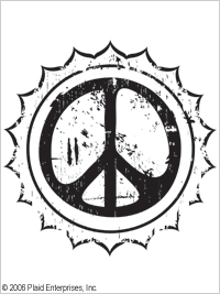 Simply Screen- seula, Peace Sign - Kangasmaalaus Simply Screen - 98584 - 1