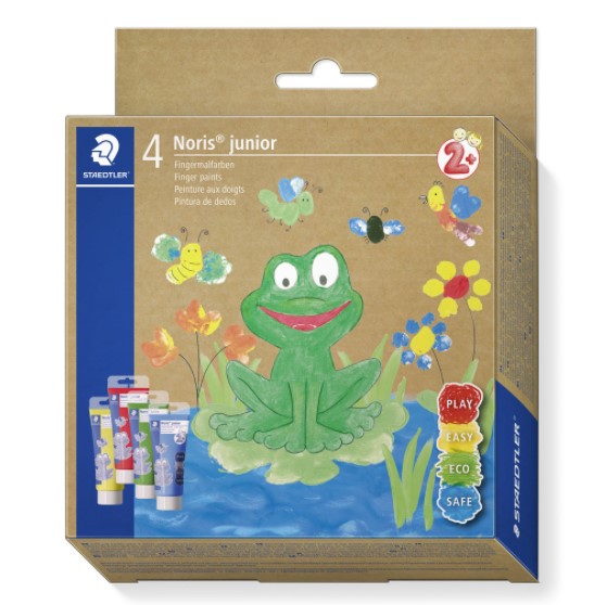 Sormiväri, 4 x 75 ml, lajitelma - Sormi- ja vesivärit - 8814 - 2