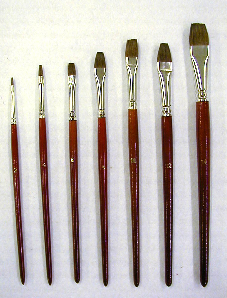 Tasakärkisivellin, 15,0 mm - Poninkarvasiveltimet vesiväreille - 960-14 - 1