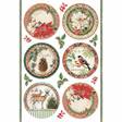 Riisipaperi A4 Talviset luontoympyrät - Riisi- ja decoupage-paperit - DFSA4325 - 1