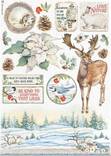 Riisipaperi A4 Winter Tales Poinsettia - Riisi- ja decoupage-paperit - DFSA4585 - 1