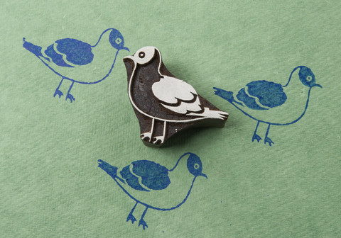 Blockwallah-leimasin Seagul - Puuvartiset leimasimet ja Blockwallah - B305 - 1