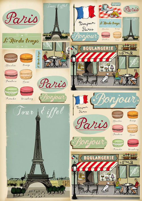 Decoupage-paperi Paris LKL - Riisi- ja decoupage-paperit - DFG405 - 1