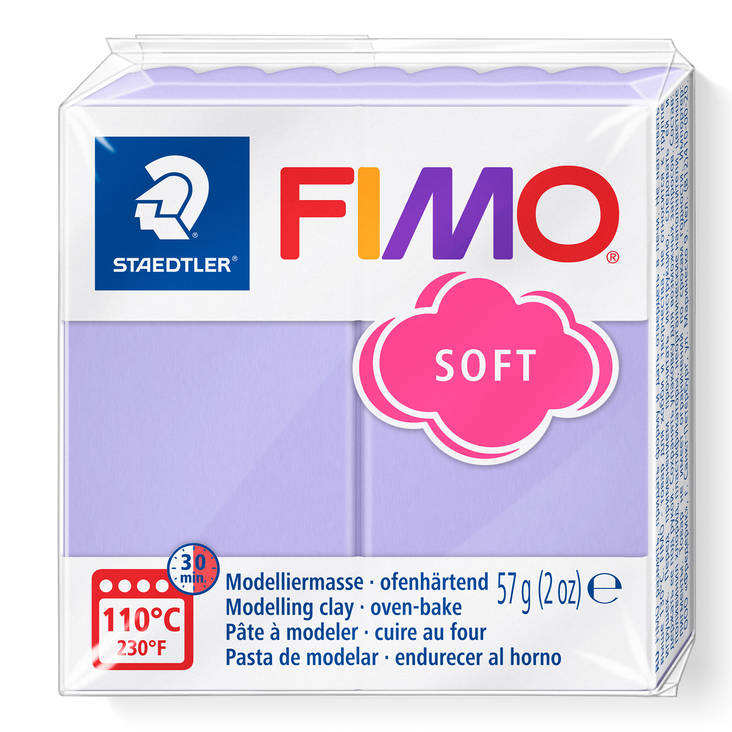 Fimo Effect, pastelli, lila - FIMO Soft ja Effect -muovailumassat - 8020-605 - 2