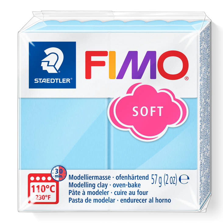 Fimo Effect, pastelli, vedensininen - FIMO Soft ja Effect -muovailumassat - 8020-305 - 2