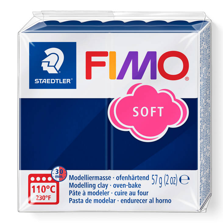 Fimo soft, perusvärit,tummansininen - FIMO Soft ja Effect -muovailumassat - 8020-35 - 2