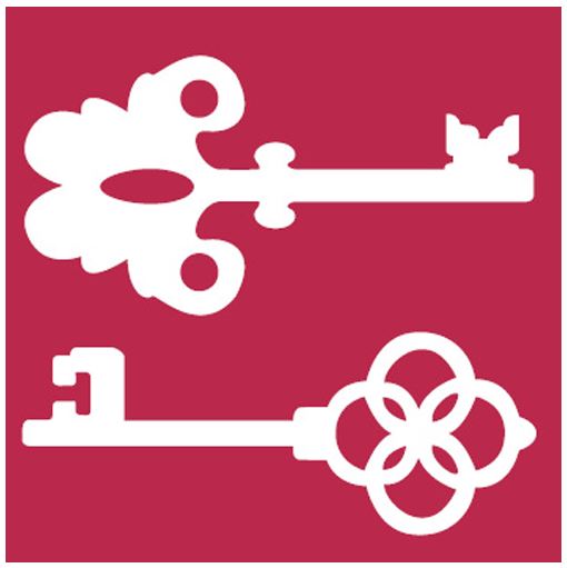 Kaksoissabluuna 10x10cm Avaimet LKL - Maskit ja Mixed Media -sabluunat - KSA005 - 1