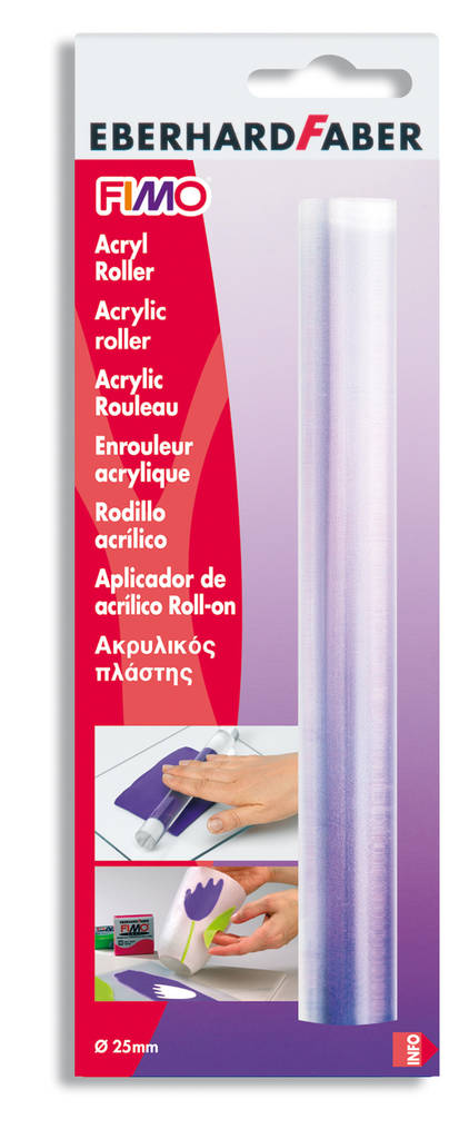 Kaulin, akryyliä, 25 mm x 20 cm - FIMO-tarvikkeet ja lisäaineet - 8700-05 - 1