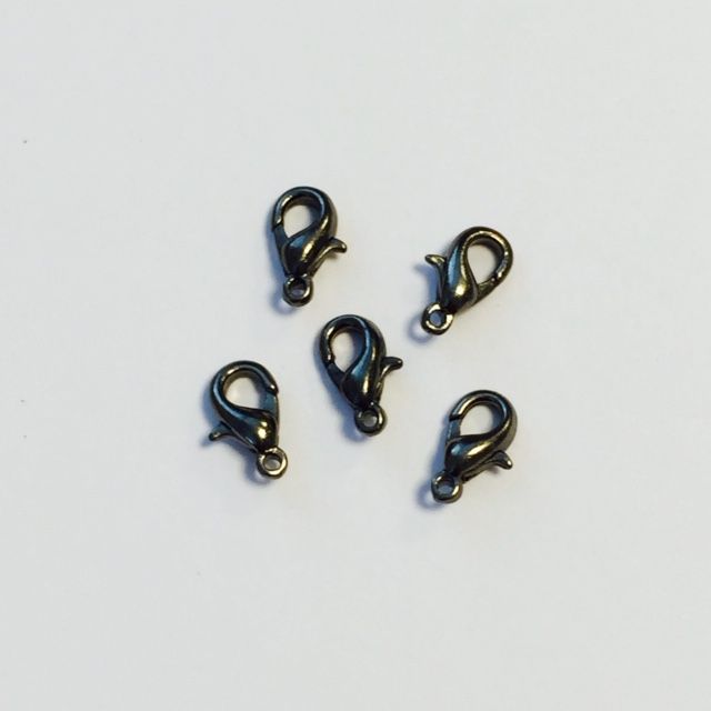 Papukaijalukko 10mm 5kpl Musta / - Korunosat ja korutarvikkeet - 12092-9235 - 1