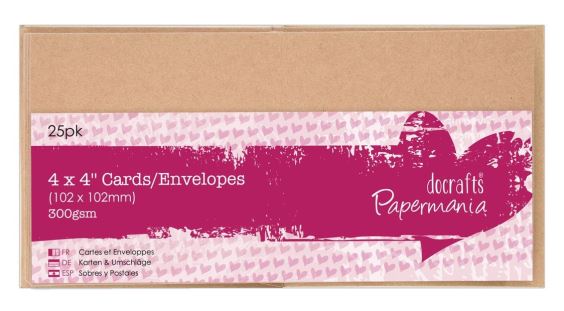 Pienet neliökortit+kuoret 25 kpl, Kraft - Korttipohjapakkaukset (sis. kuoret) - PMA 151605 - 1