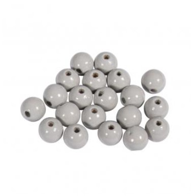 Puuhelmi 10 mm, 52 kpl, harmaa - Puuhelmet - 1250325 - 1