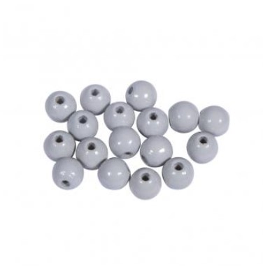 Puuhelmi 8 mm, 82 kpl, harmaa - Puuhelmet - 1250225 - 1