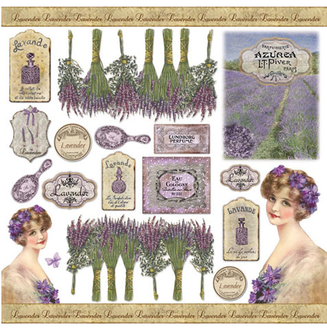 Riisipaperiservietti Lavender - Riisi- ja decoupage-paperit - DFT225 - 1