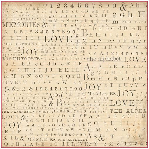 Riisipaperiservietti Sanat ja numerot - Riisi- ja decoupage-paperit - DFT265 - 1