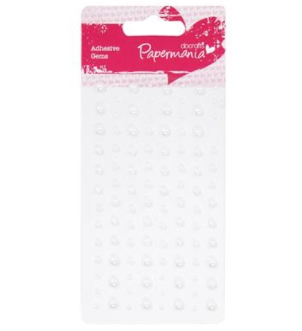 Tarrahelmet 104kpl, valkoiset - Strassit, niitit, paljetit, glitterit - PMA 351425 - 1