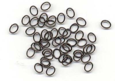 Välirengas JumpRing ovaali 50kpl Musta/ - Korunosat ja korutarvikkeet - 12093-9315 - 1