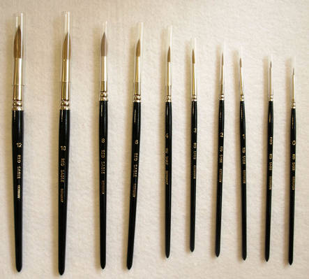 Sivellin, pyöreä, 4,0 mm LKL - Näädankarvasiveltimet liuotinväreille - 9951-6 - 1