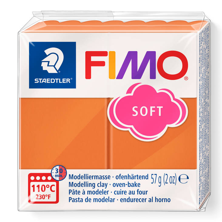 Fimo soft, perusvärit,konjakinruskea - FIMO Soft ja Effect -muovailumassat - 8020-76 - 2