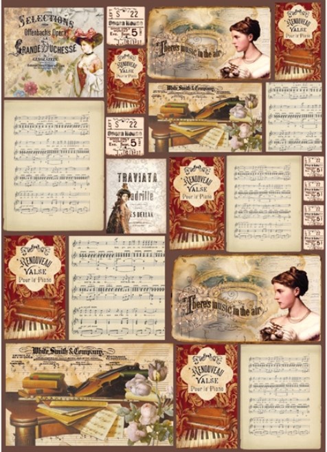 Huopa kuviollinen 50x70cm, Ooppera - Askarteluhuovat ja vanu - FLSG-ST26 - 1