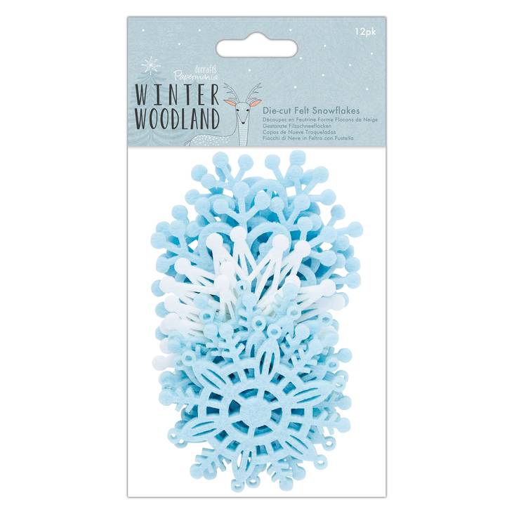 Huopakuviot lumihiutaleet 12kpl - Jouluaskartelu - PMA 356966 - 1