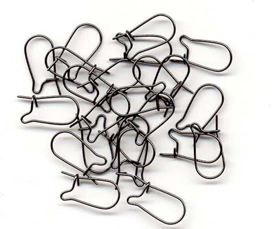 Korviskoukku lukittava 24kpl Musta / - Korunosat ja korutarvikkeet - 12092-9246 - 1