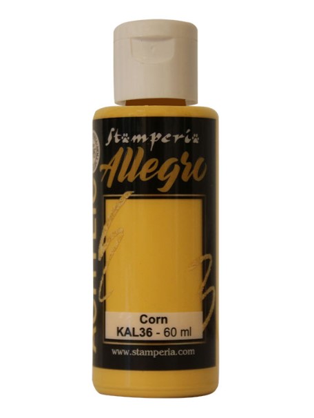 Mattaväri 60ml, maissinkeltainen - Folk Art ja Allegro -askartelumaalit - KAL36 - 1