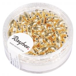 Puikulahelmet kullanvär. 6x3mm 105kpl - Muovihelmet - 1632006 - 1