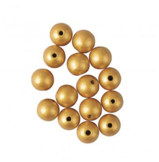 Puupallot 15mm kullanväriset 15kpl - Puupallot, -munat ja -napit - 63074616 - 1