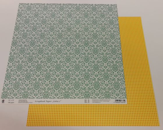 Skräppipaperi Turkoosi kuvio 190g - Skräppipaperit ja kuviokartongit - 709500136 - 1