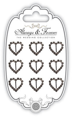 Sydänsoljet 20x20mm 9kpl - Muut koristelutarvikkeet - AFCHRM006 - 1