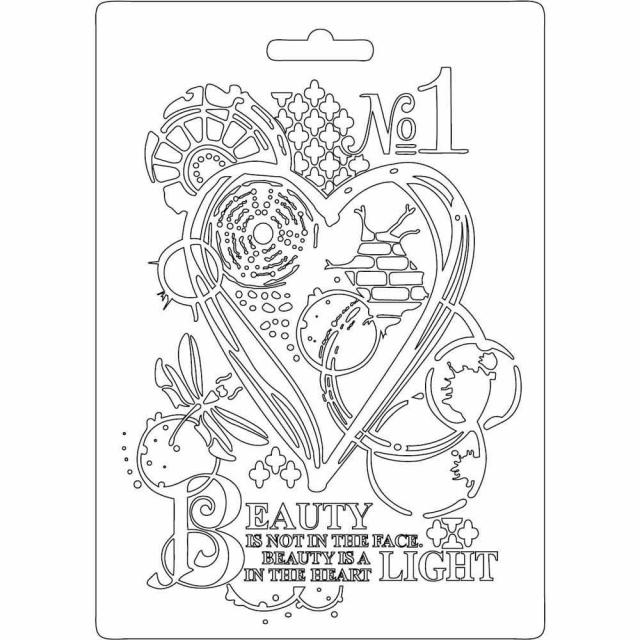 Tekstuurilevy A5, Sydän - FIMO-tarvikkeet ja lisäaineet - K3PTA506 - 1