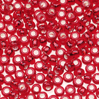 Välihelmet, läpinäkyvät, hopeasisus - Lasihelmet - 1101-16 - 1