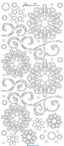 Ääriviivatarra jääkiteet valkoinen - Jouluiset ääriviivatarrat - 75386 - 1