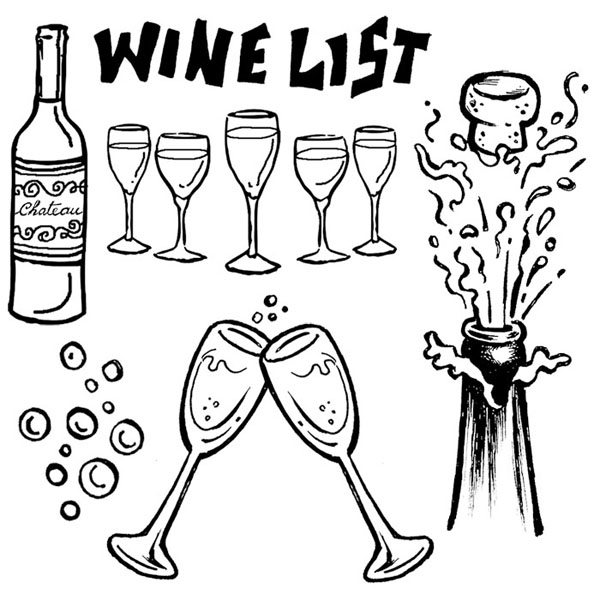 Akryylileimasinsetti 10x10cm Viinit - Akryyli- ja kumileimasimet akryylipalaan - WTK067 - 1