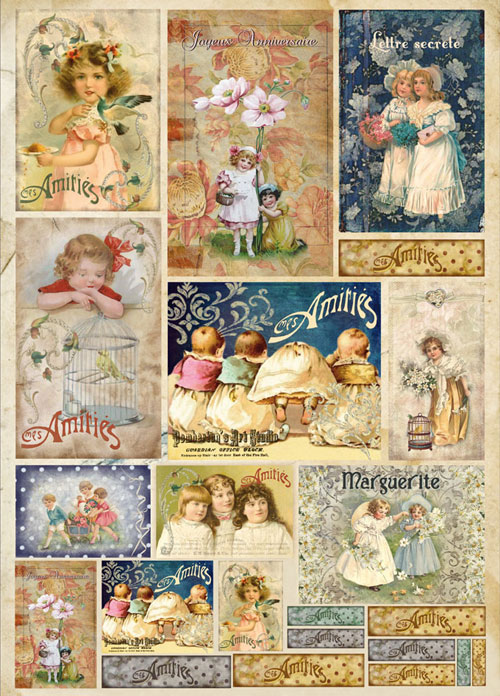 Huopa kuviollinen 50x70cm, Amitiés - Askarteluhuovat ja vanu - FLSG-ST17 - 1