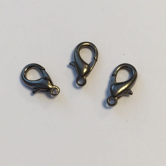 Papukaijalukko 15mm 3kpl Musta / - Korunosat ja korutarvikkeet - 12092-9237 - 1