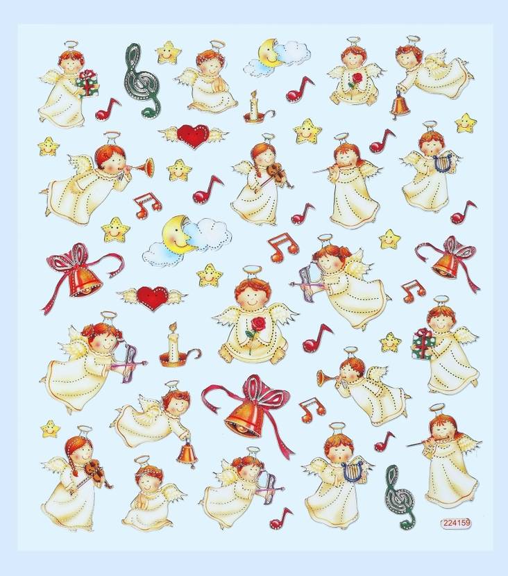 Tarra-arkki Enkelit - Tarrat, värikkäät - 3452327 - 1