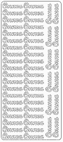 Ääriviivatarra Onnea, kulta - Ääriviivatarrat tekstillä - 75077 - 1