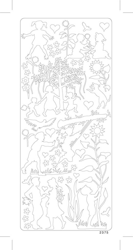 Ääriviivatarra Siluetit, musta LKL - Muut ääriviivatarrat - 75267 - 1