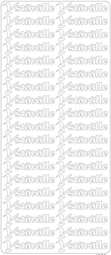 Ääriviivatarra Ystävälle 1, valkoinen - Ääriviivatarrat tekstillä - 75347 - 1