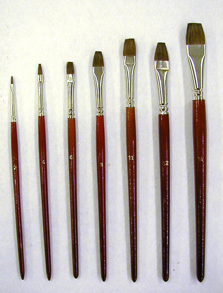 Tasakärkisivellin, 9,0 mm - Poninkarvasiveltimet vesiväreille - 960-8 - 1