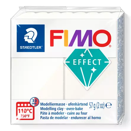 Fimo Effect, metallivalkoinen - FIMO Soft ja Effect -muovailumassat - 8010-08 - 2